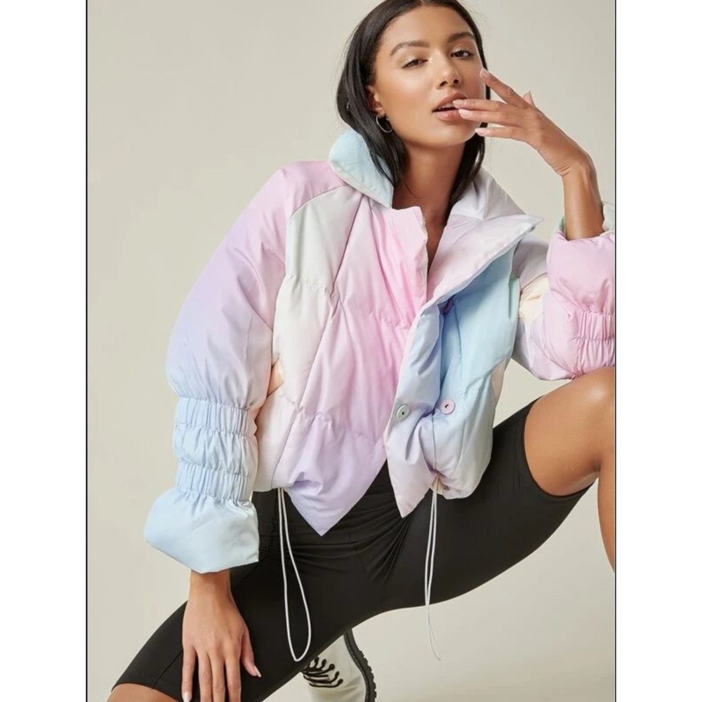 SHEIN Ombré Puffer Jacket